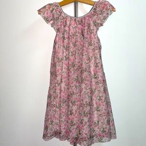 Pink flowered dress